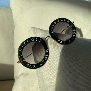 Gucci L'Aveugle Par Amour Round Sunglasses